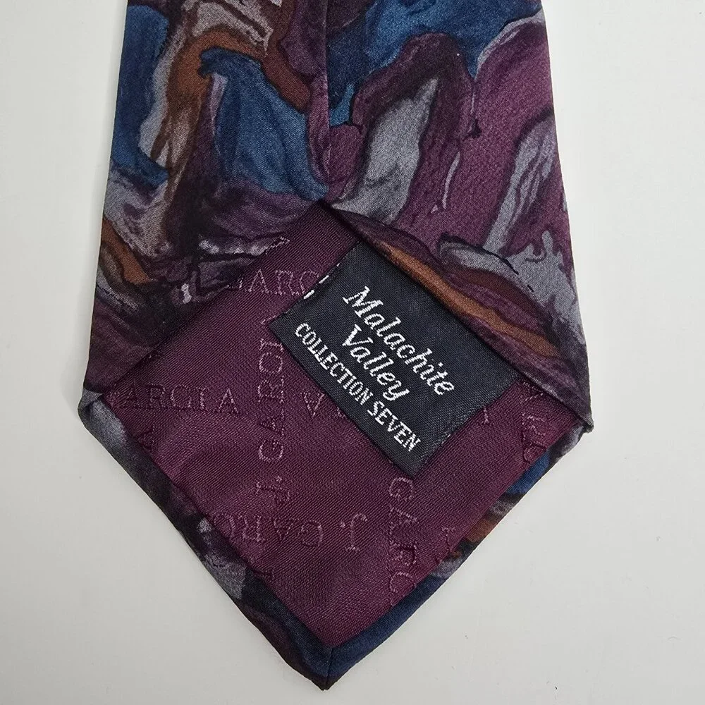 Jerry Garcia Neck Tie Collection 7 Malachite Valley Purple Blue Marble Artsy 60